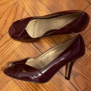 Banana Republic Dark Red Open Toe Heels